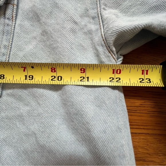 ⭐️ The Nu Vintage Denim Chambray Vintage Pin Up Style Button Down Shirt Jacket L - Picture 13 of 16